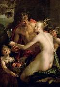 Hans von Aachen Bacchus Ceres and Amor France oil painting artist